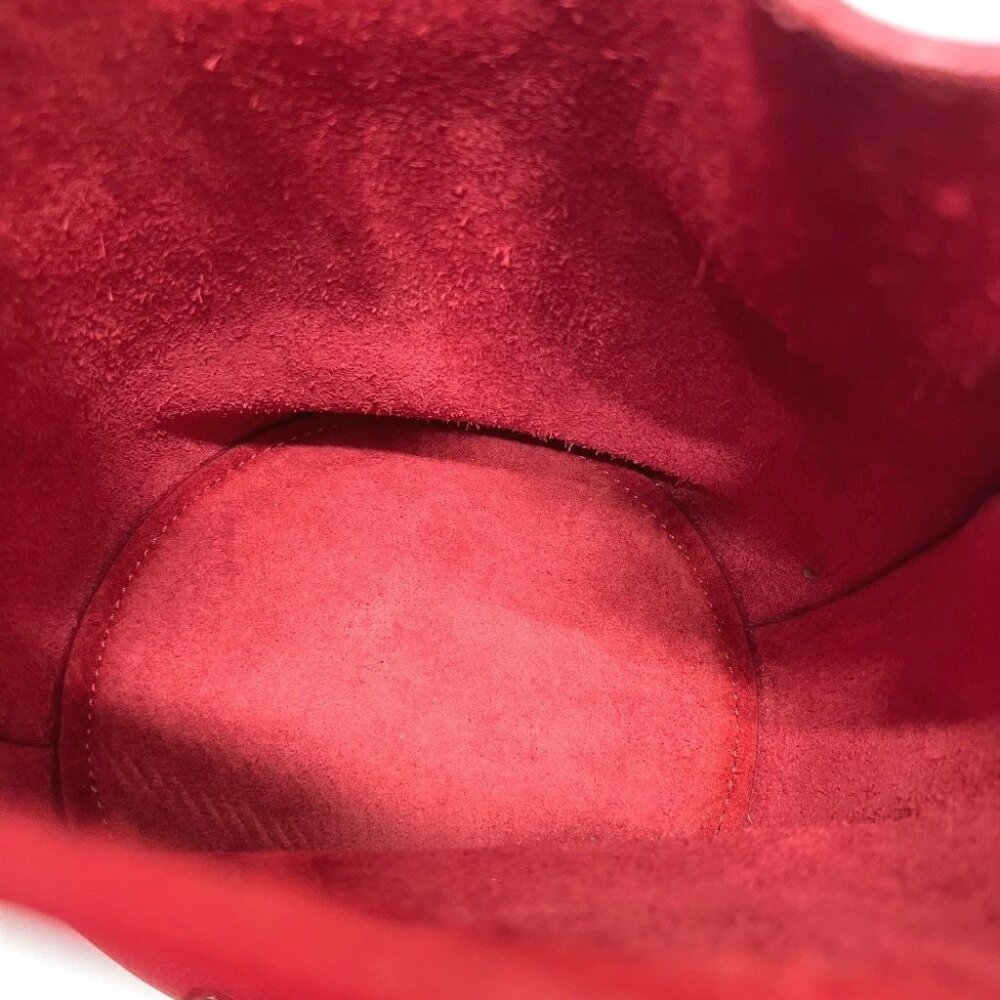 CELINE big bag bucket nano 2WAY Hand Bag Shoulder Bag Leather Red/SilverHardware - Picture 8 of 9